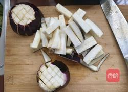 少油茄子炒花菜的做法图解1