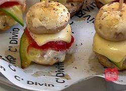 爆汁口蘑小汉堡的做法图解8