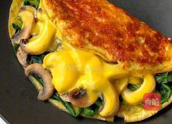 黑松露口蘑菠菜蛋饼的做法图解8