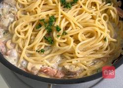 黑松露奶油蘑菇意面的做法图解8