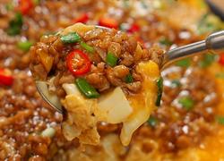 这道肉末豆腐抱蛋，鲜到舌头打卷！