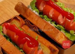 玉米芝士香肠三明治的做法图解5