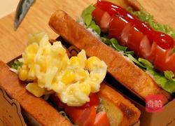 玉米芝士香肠三明治的做法图解7