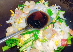 鸡蛋肉丸炒手工河粉的做法图解6