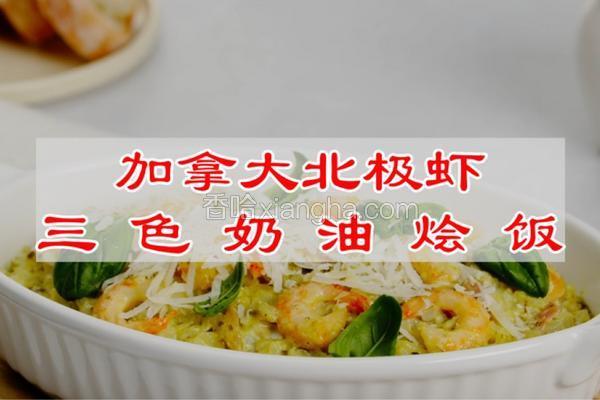 加拿大北极虾三色奶油烩饭
