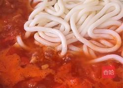 番茄肥牛黑松露虾滑乌冬面的做法图解4