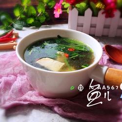 菠菜豆腐汤的做法[图]
