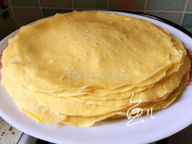 烙熟的煎饼