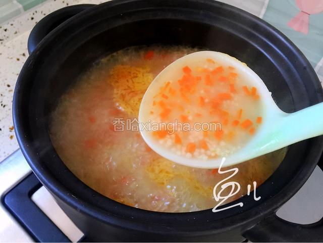 粥已经熬煮的粘稠