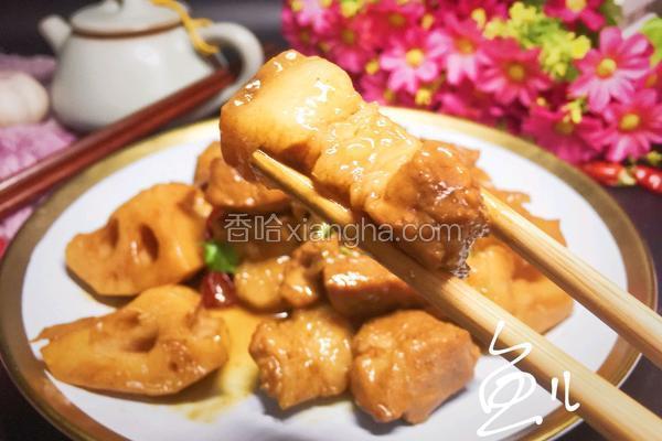 五花肉焖莲藕