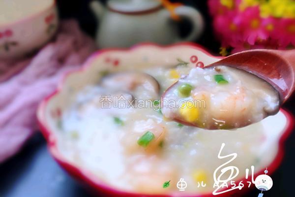鲜虾砂锅粥