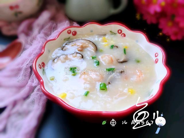 鲜虾砂锅粥