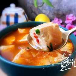 辣白菜豆腐汤的做法[图]