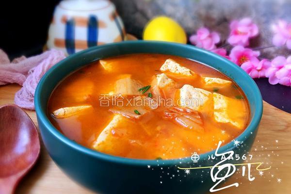 辣白菜豆腐汤
