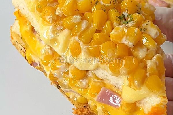 玉米火腿芝士三明治
