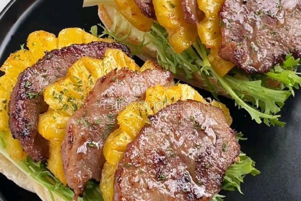 菠萝牛肉三明治
