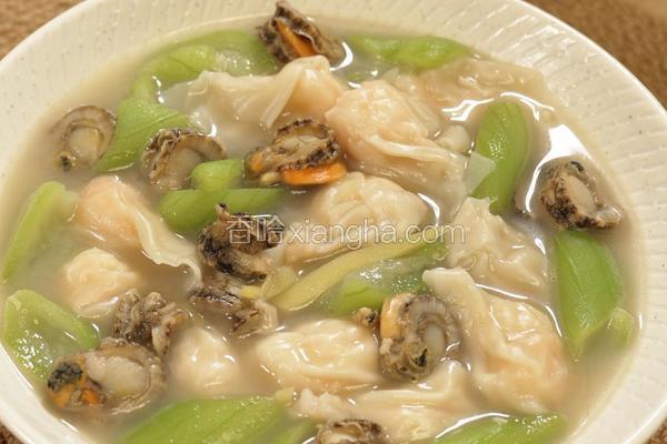 扇贝烧丝瓜馄饨