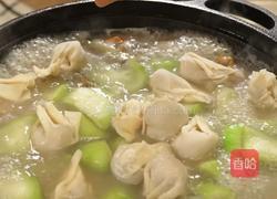 扇贝烧丝瓜馄饨的做法图解5