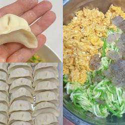 西葫芦鸡蛋虾仁饺子，角瓜鸡蛋饺子，素馅饺子的做法[图]