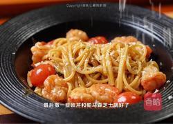 番茄虾仁意面的做法图解8