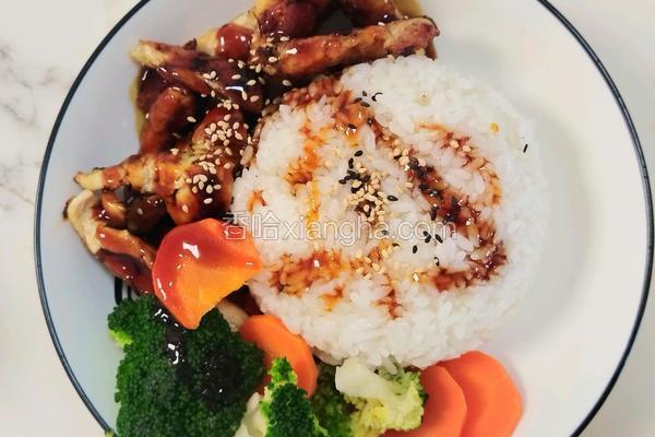 照烧鸡排饭