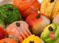 黑松露手鞠寿司球的做法图解8