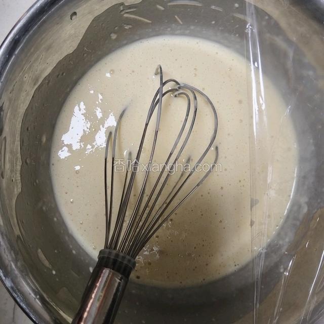 发酵好后，搅拌均匀排气，放冰箱冷藏过夜