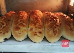 黄金芝士提子夹心面包条(牛奶液种)2个28方盘的量的做法图解21