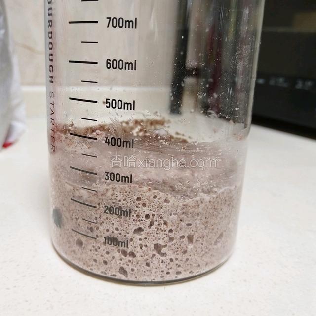 室温发酵有许多绵密的小气泡，放冰箱冷藏