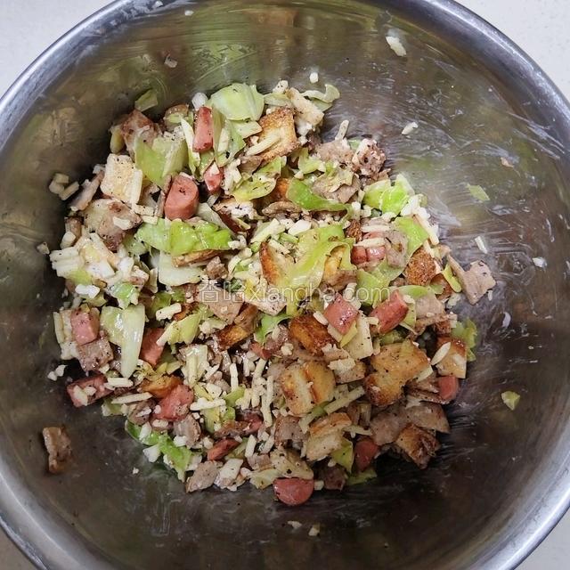 拌匀后加的食材