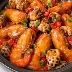 黑松露蒜末芥末罗氏虾的做法[图]