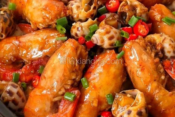 黑松露蒜末芥末罗氏虾