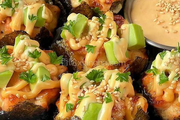 黑松露三文鱼塔