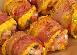 芝士培根虾滑卷