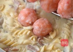 奶油虾滑蘑菇意面的做法图解7