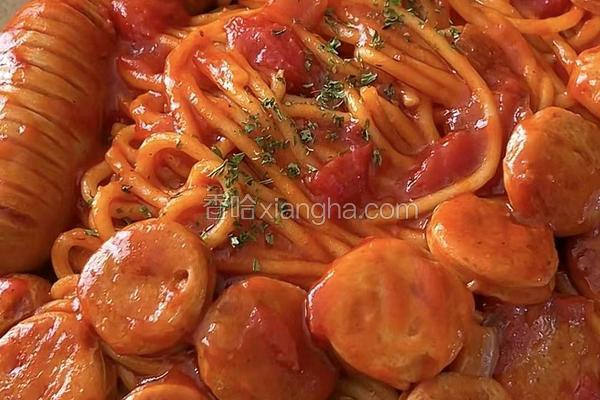 番茄香肠意面