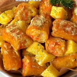 黑松露菠萝油条虾的做法[图]