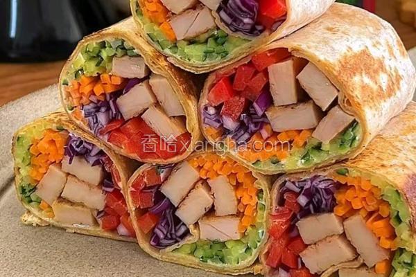 黑松露里脊肉卷饼