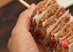 馄饨皮千层肉串的做法图解6