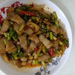 蒜苔炒五花肉的做法[图]