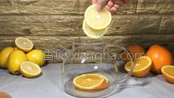 柠檬橙香绿茶的做法图解3