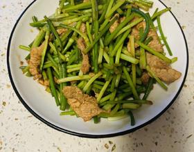 蒜苔炒肉[图]