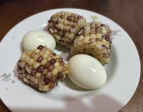 煮玉米和鸡蛋、蒸面条菜、红萝卜菠菜小米粥[图]