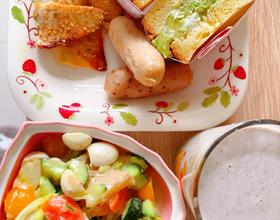牛油果🥑三明治🥪，蔬菜沙拉🥗[图]
